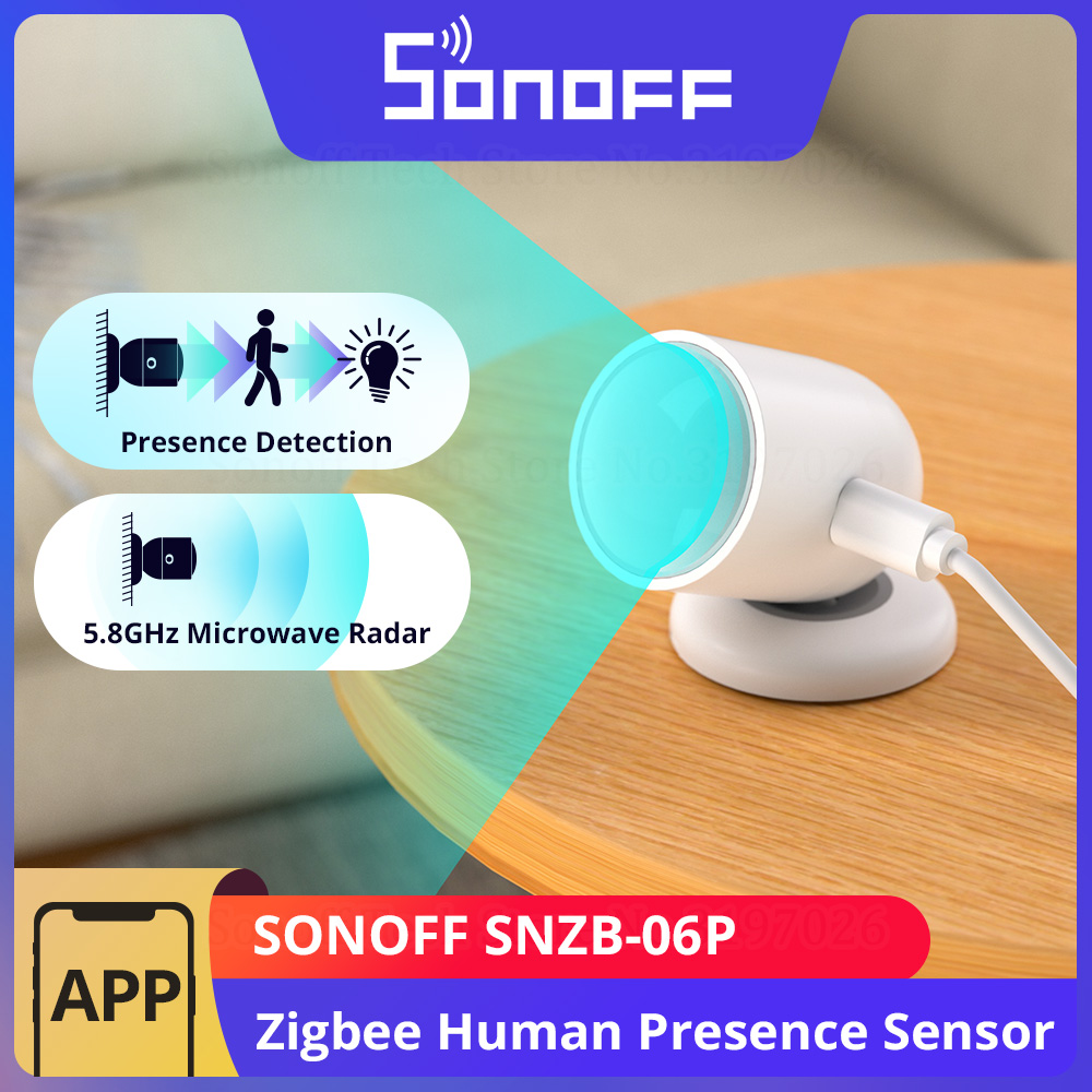 Sonoff Mini R4 - SONOFF SNZB-06P Zigbee Sensore di presenza
