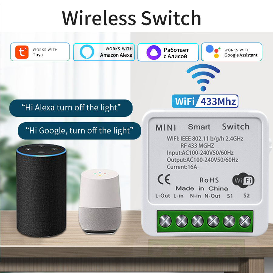 Smart Relay Tuya - Interruttore Intelligente WiFi 16A 20A con