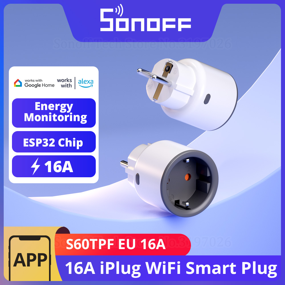 Sonoff - SONOFF S60 EU 16A IPlug Presa