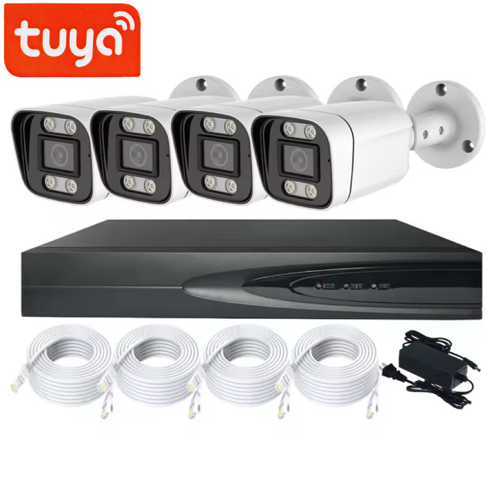 Tuya 4 Channel - Kit telecamere CCTV Tuya, telecamera IP