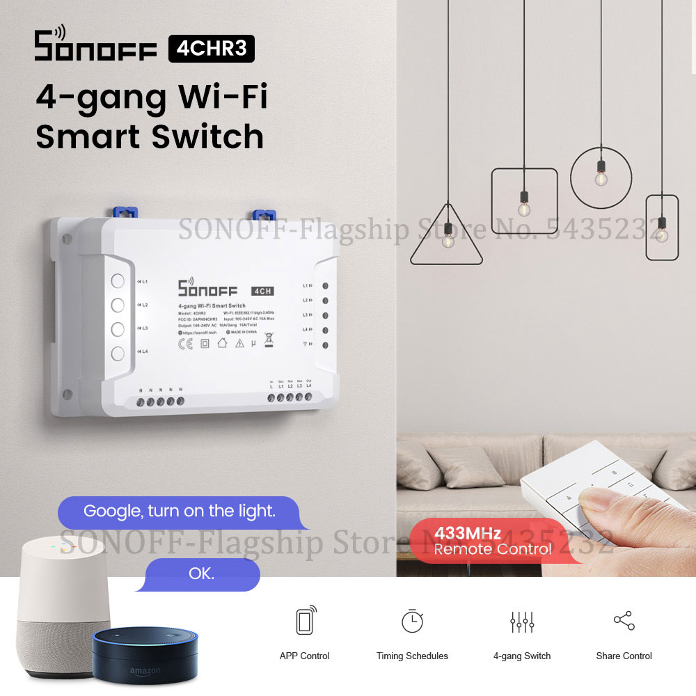 Itead SONOFF 4CH R3 Wifi modul - Sonoff recensione e prezzo