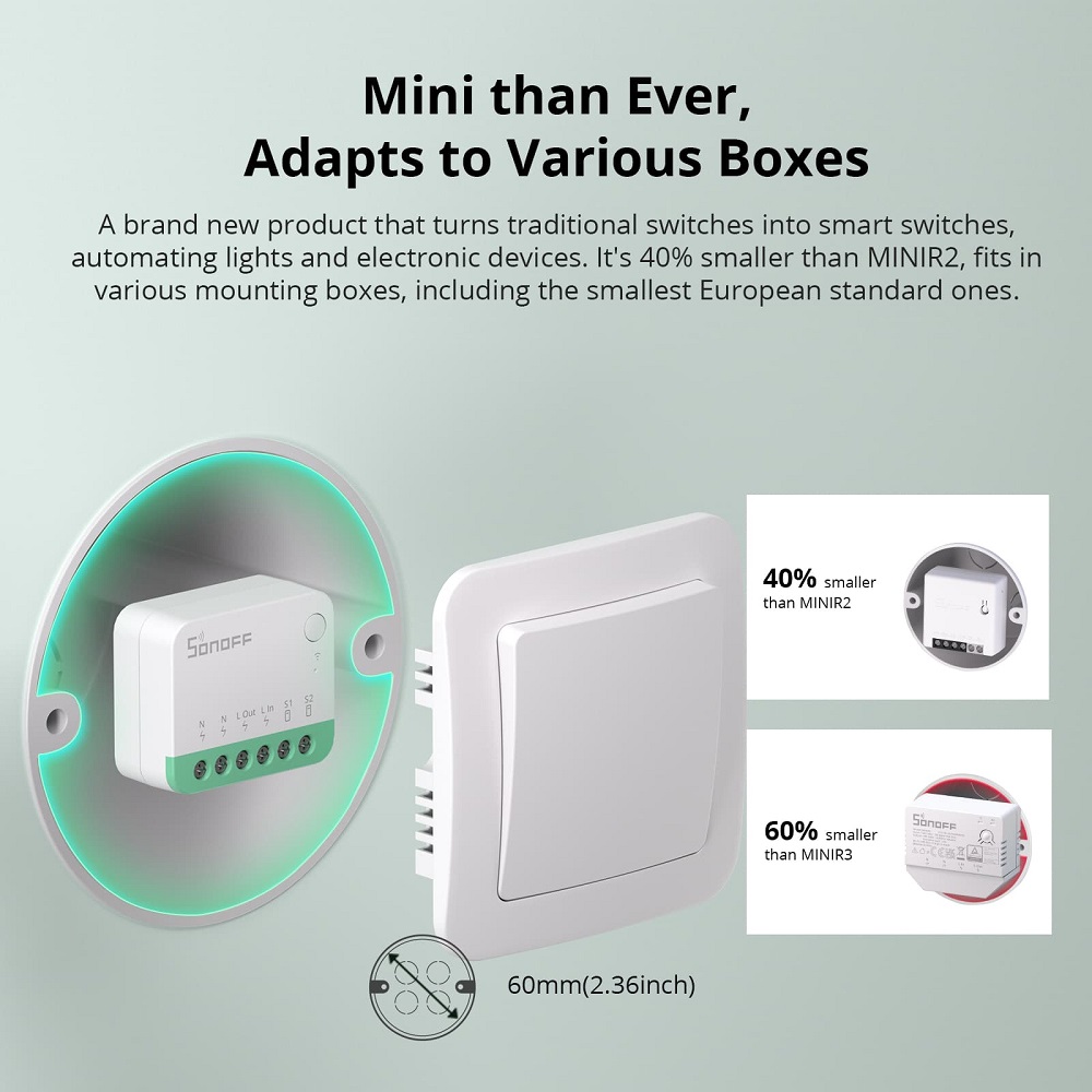 SONOFF MINIR4M Mini WiFi Matte - Sonoff recensione e prezzo