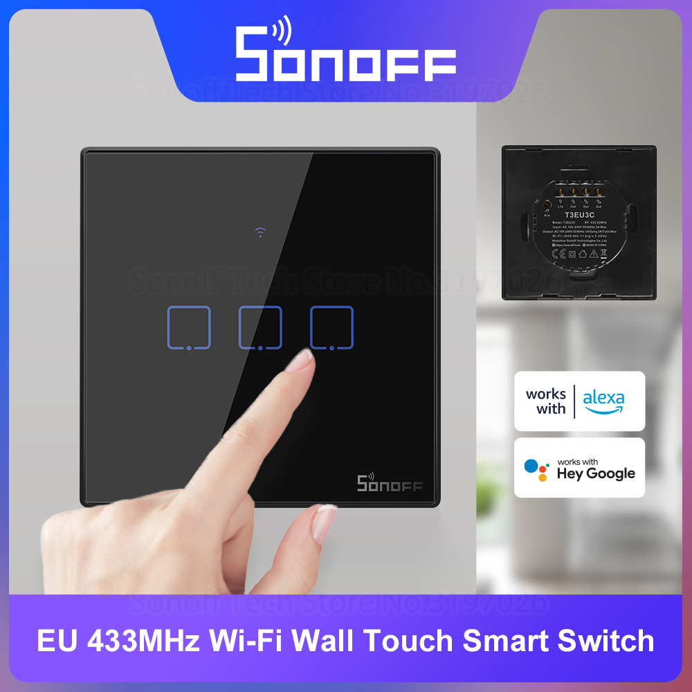SONOFF T3EU Black WiFi Smart W - Sonoff Basic recensione e prezzo