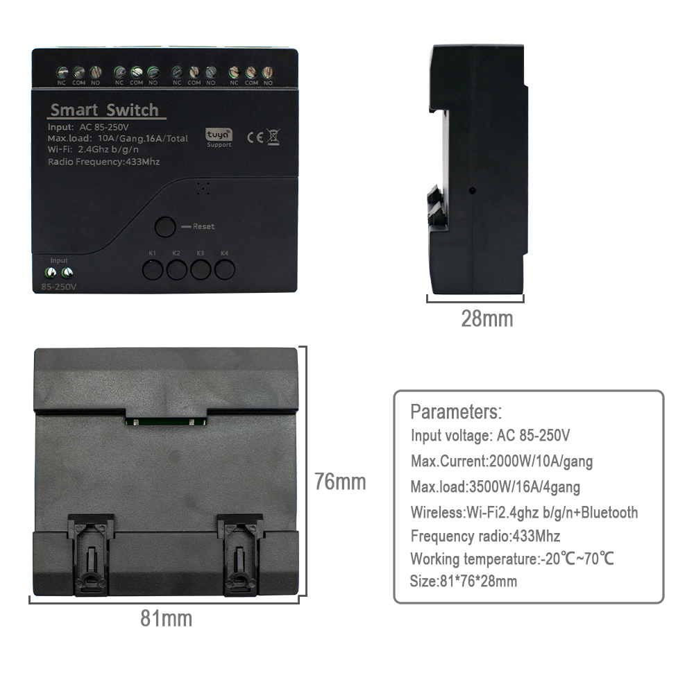 Tuya WIFI Smart Switch a 4 can - Tuya 4 Channel recensione e prezzo