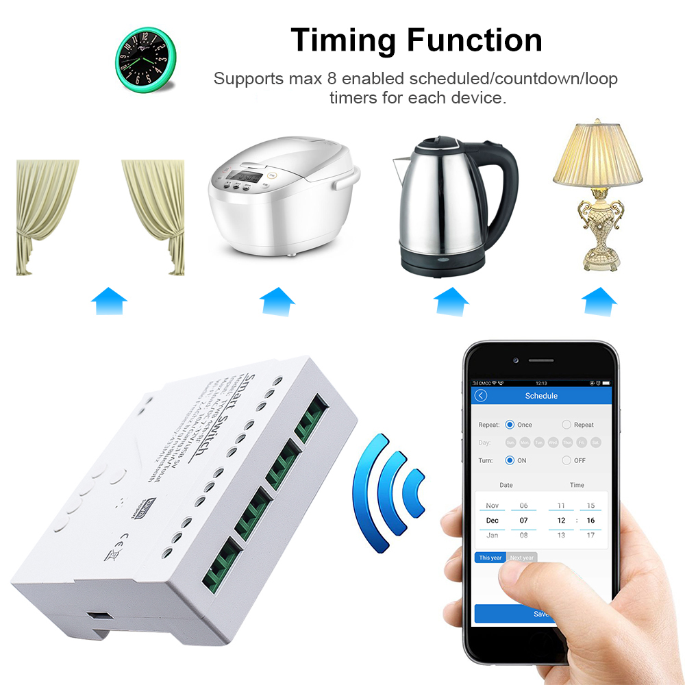 Interruttore Intelligente Wi-F - Tuya 4 Channel recensione e prezzo