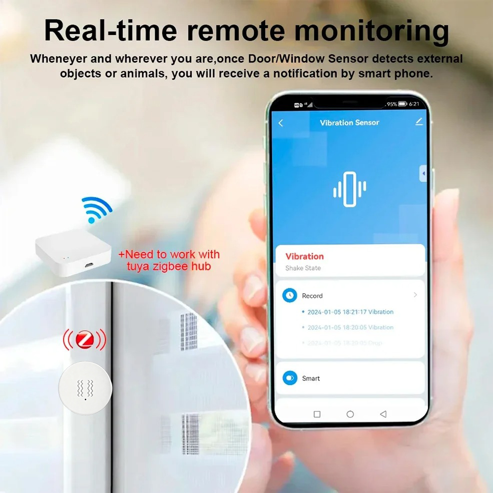 Sensore di Vibrazione e Inclin - Home Assistant Tuya recensione e prezzo