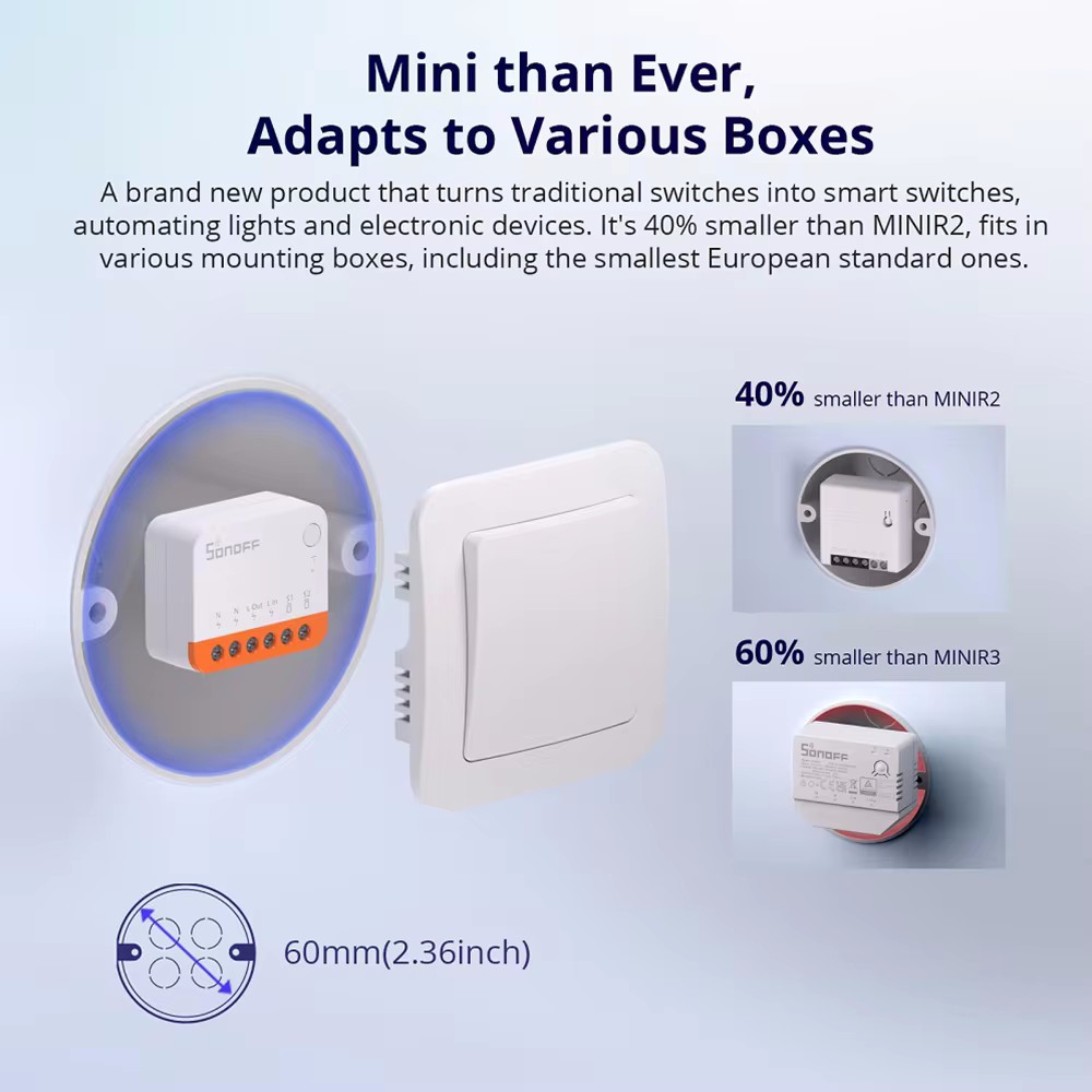 Interruttore WiFi Intelligente - Sonoff Mini R4 recensione e prezzo